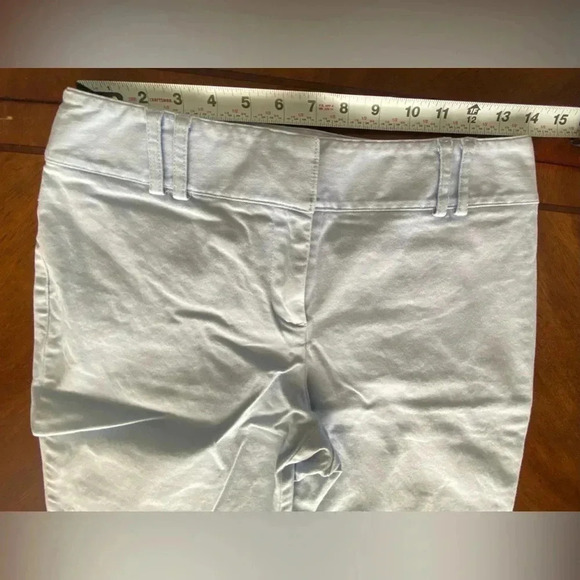 Ann Taylor Loft Women's Cropped Cotton & Spandex Wide Leg Pants Light Blue.‎ 4 - Picture 7 of 13